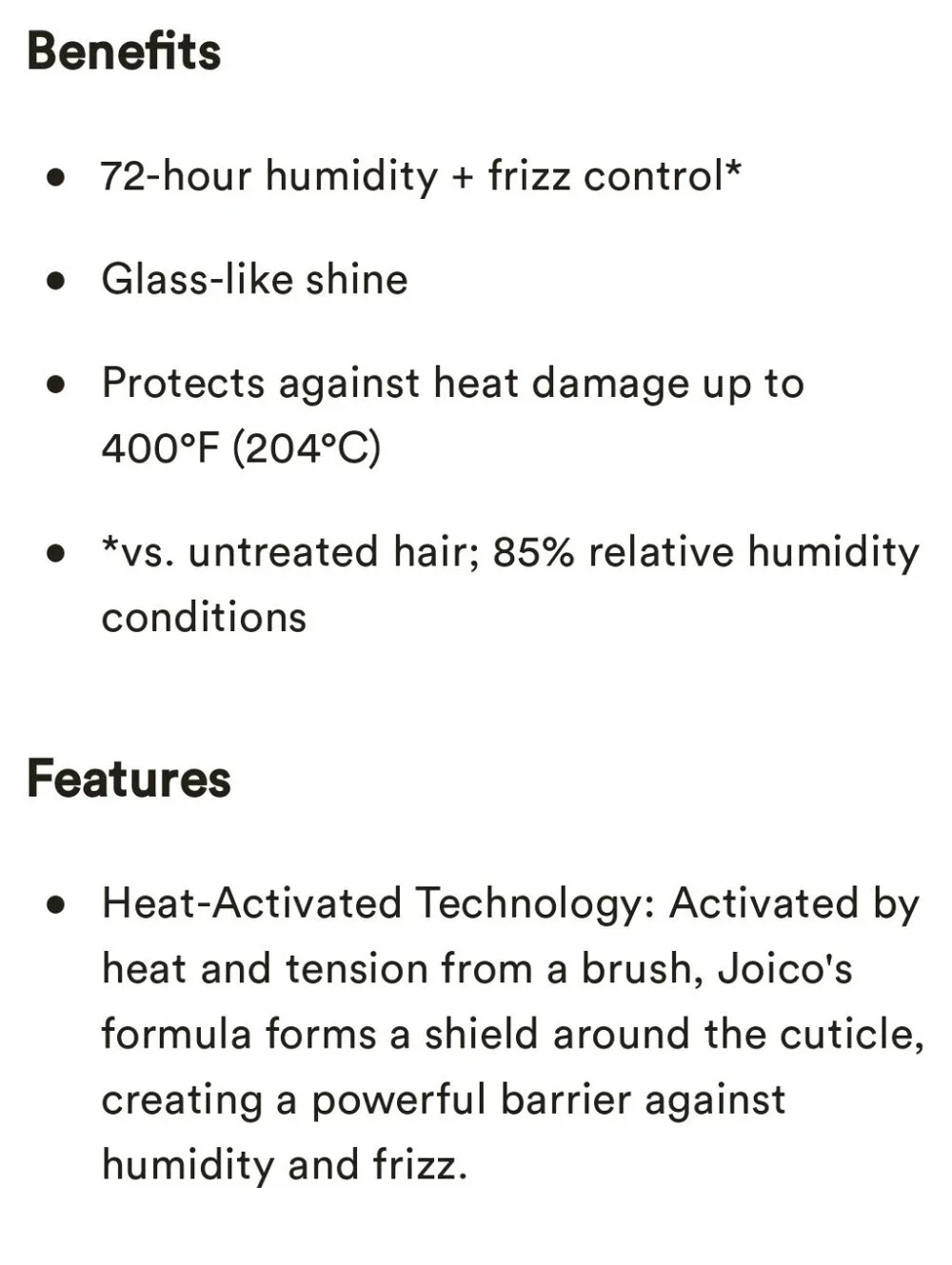 JOICO DREAM BLOWOUT GLASS 72 HOUR FRIZZ-FIGHTER.
